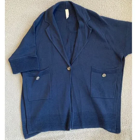 Marla Wynne Tunic Cardigan XS Oversized Slit Open Beach Lagenlook Sweater Duster - Picture 1 of 12